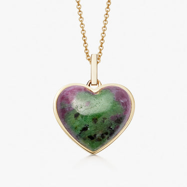 Ruby Zoisite Heart (Large)