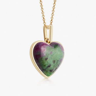 Ruby Zoisite Heart (Large)