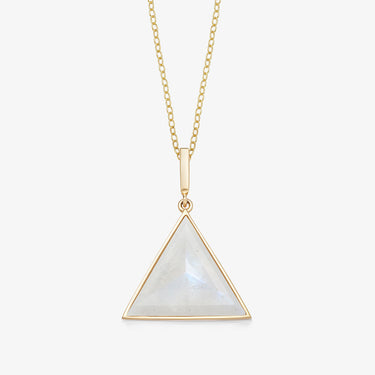 RAINBOW MOONSTONE GUARDIAN PENDANT NECKLACE GOLD (MEDIUM)