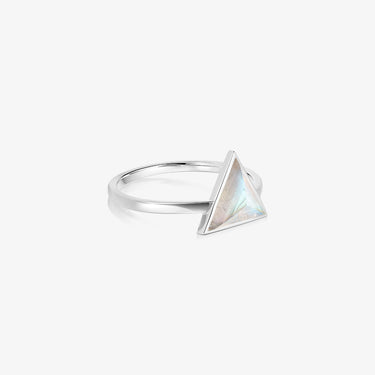 RAINBOW MOONSTONE GUARDIAN RING SILVER