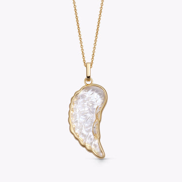CLEAR QUARTZ ANGEL WING GOLD (LARGE)