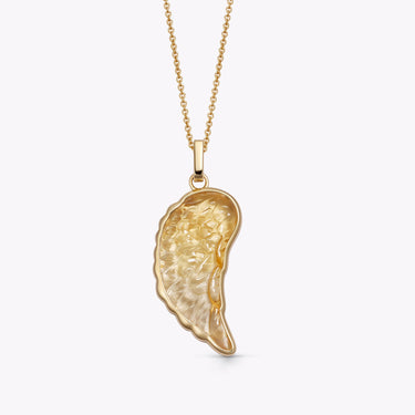 CITRINE ANGEL WING GOLD (LARGE)