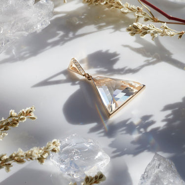 Clear Quartz Guardian (Large) (+ Diamond)