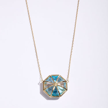 INDIGO AURA PENDANT NECKLACE GOLD