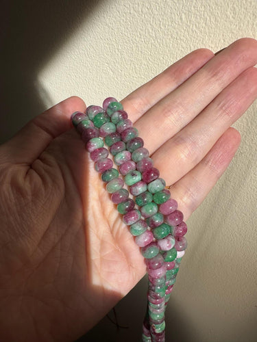 RUBY ZOISITE CANDY BEADS NECKLACE