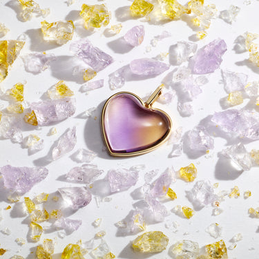 Ametrine Heart (Large) (Smooth)
