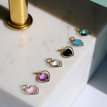 ASCENSION PENDANT AMETHYST (GOLD HEART)