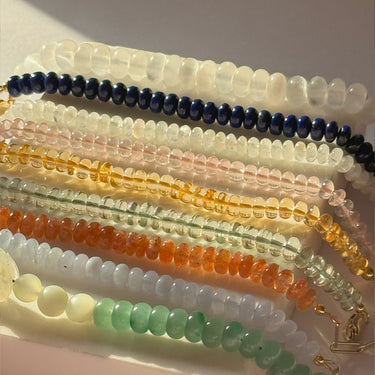 BLUE LAPIS CANDY BEADS BRACELET