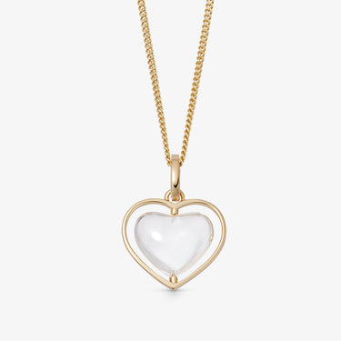 ASCENSION PENDANT CLEAR QUARTZ (GOLD HEART)