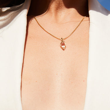 ASCENSION PENDANT CLEAR QUARTZ (GOLD DROP)