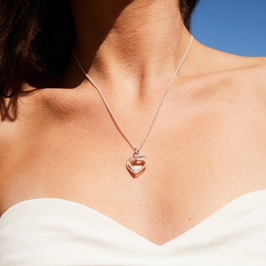 ASCENSION PENDANT CLEAR QUARTZ (GOLD HEART)