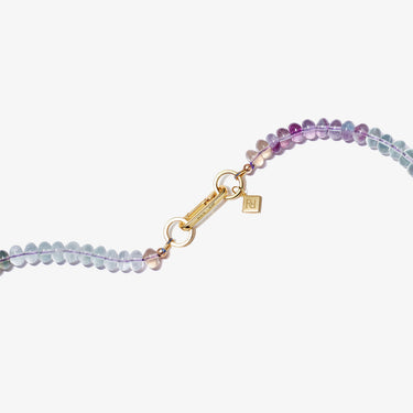RAINBOW FLUORITE CANDY BEAD NECKLACE