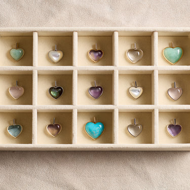 AMETHYST HEART TALISMAN PENDANT NECKLACE SILVER (MEDIUM) CABOCHON