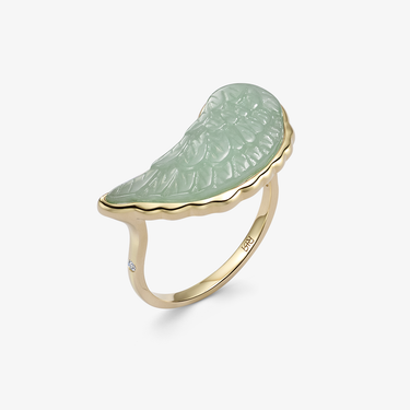 Jade Angel Wing Ring (Gold) (+ Diamond)