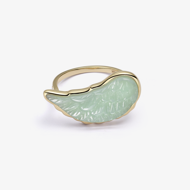 Jade Angel Wing Ring (Gold) (+ Diamond)