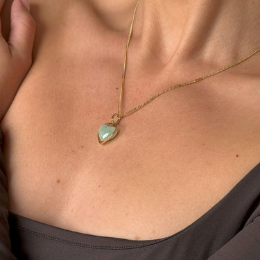 JADE ASCENSION PENDANT (GOLD HEART)