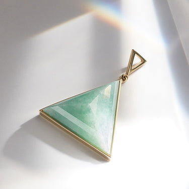 JADE GUARDIAN PENDANT NECKLACE GOLD (LARGE)