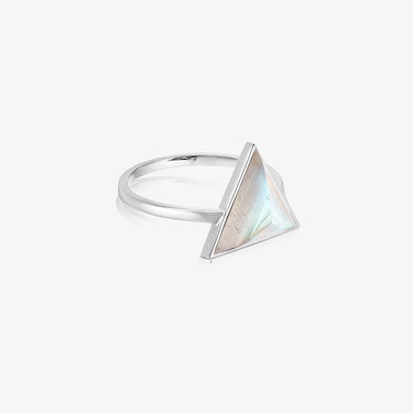 RAINBOW MOONSTONE GUARDIAN RING SILVER (LARGE)