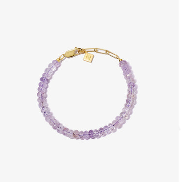 LILAC AMETHYST CANDY BEAD BRACELET