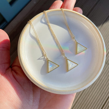 RAINBOW MOONSTONE GUARDIAN PENDANT NECKLACE GOLD (BABY)