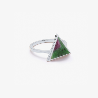 Ruby Zoisite Guardian Ring (Large) (Silver)