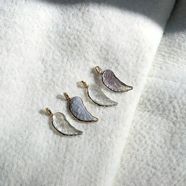 AMETRINE ANGEL WING SILVER + GOLD WITH DIAMOND (MEDIUM)