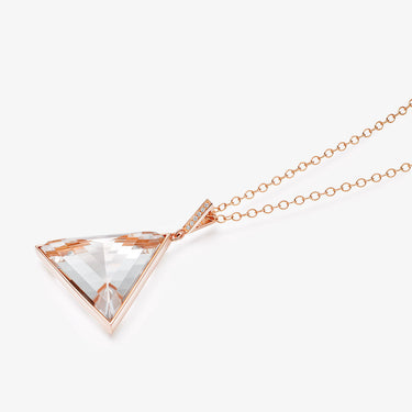 Clear Quartz Guardian (Large) (Rose Gold + Diamond)