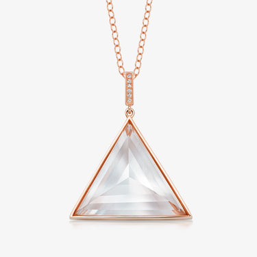 Clear Quartz Guardian (Large) (Rose Gold + Diamond)