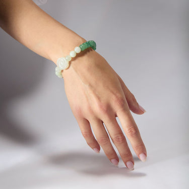ROSE JADE CANDY BEADS BRACELET