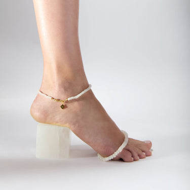 RAINBOW MOONSTONE CANDY BEADS ANKLET