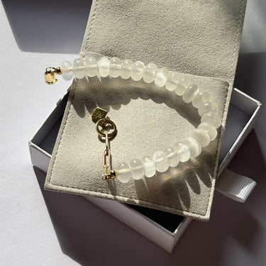 SELENITE CANDY BEADS BRACELET XL BEADS (10MM)