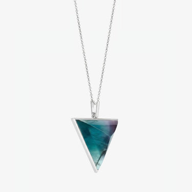 RAINBOW FLUORITE GROUNDING GUARDIAN SILVER (CLASSIC)