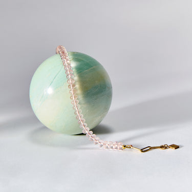 ROSE QUARTZ CANDY BEADS BRACELET