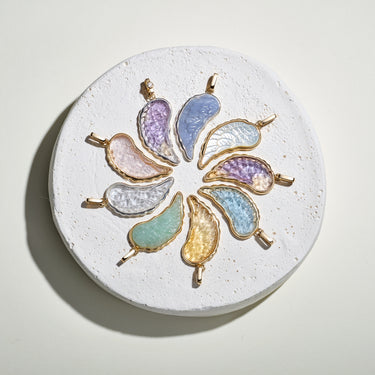 MOTHER OF PEARL ANGEL WING GOLD (LARGE)