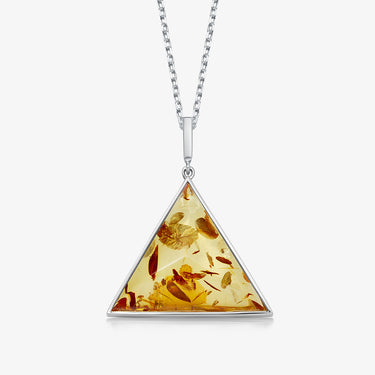 AMBER GUARDIAN PENDANT WHITE GOLD (LARGE)