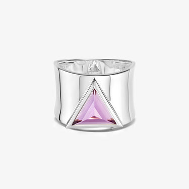 AMETHYST GUARDIAN STATEMENT RING SILVER