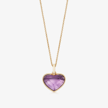 Amethyst heart deals necklace gold