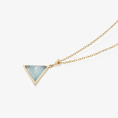 AQUAMARINE GUARDIAN PENDANT NECKLACE GOLD (BABY)