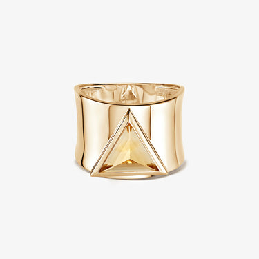 CITRINE GUARDIAN STATEMENT RING GOLD
