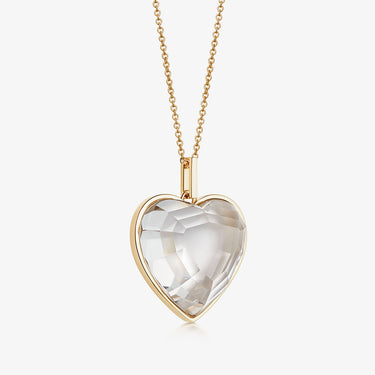 Clear Heart Chorded Necklace by Petit Moments – Indika Swim Boutique