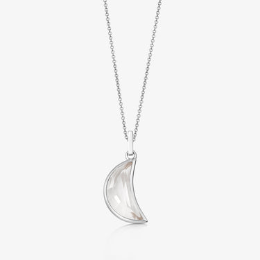 Clear Quartz Crescent (Silver)