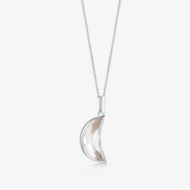 Clear Quartz Crescent (Silver)