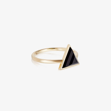 Black Onyx Gold Ring 