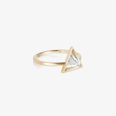 CLEAR QUARTZ GUARDIAN RING GOLD