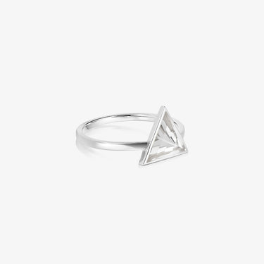 CLEAR QUARTZ GUARDIAN RING SILVER