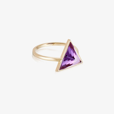 Large Amethyst Ring Gold