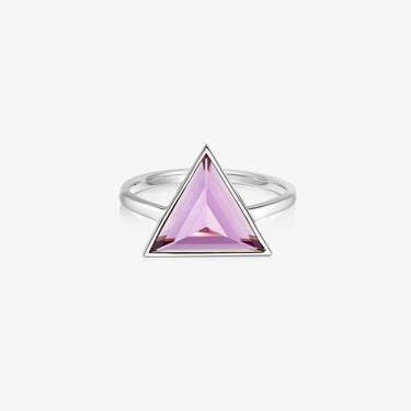 Rock + Raw Jewellery - Large Amethyst Ring Silver