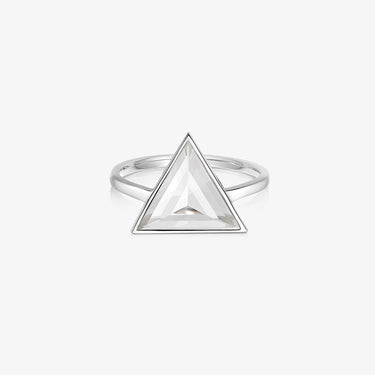 Clear Quartz Guardian Ring (Silver) (Large)