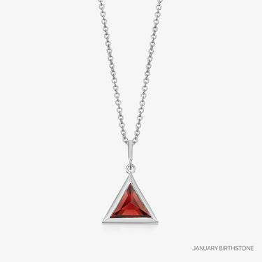 RED GARNET BIRTHSTONE GUARDIAN SILVER