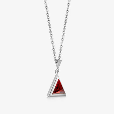 RED GARNET BIRTHSTONE GUARDIAN SILVER